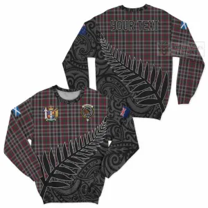 Borthwick Crest Tartan Sweatshirt with New Zealand Silver Fern Half Style