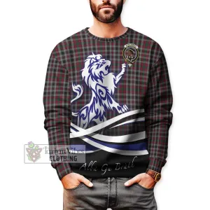 Borthwick Tartan Sweatshirt with Alba Gu Brath Regal Lion Emblem