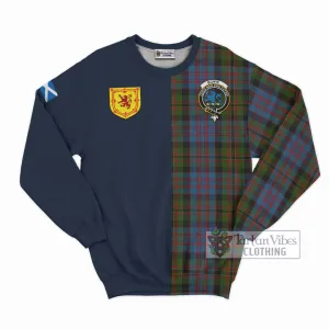 Bowie Tartan Sweatshirt Alba with Scottish Lion Royal Arm Half Style