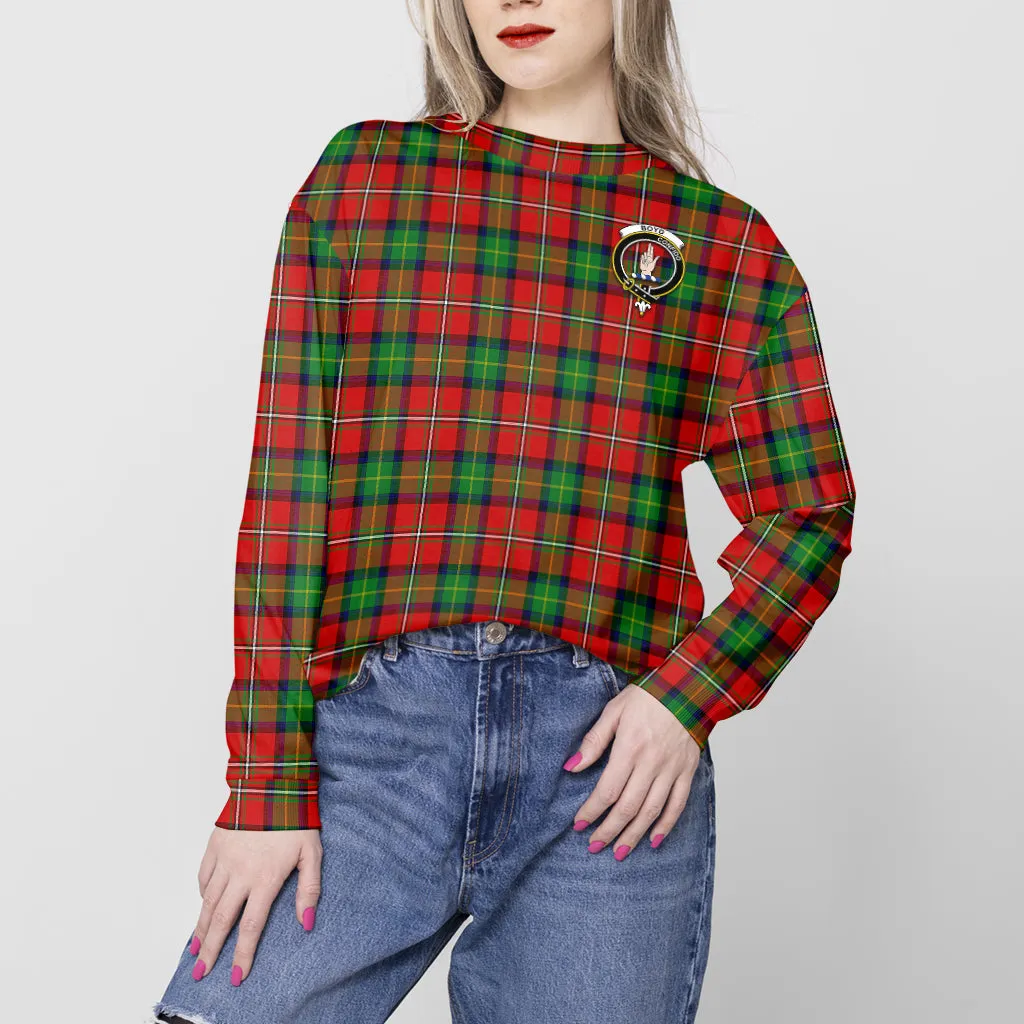 Boyd Tartan Sweatshirt with Family Crest