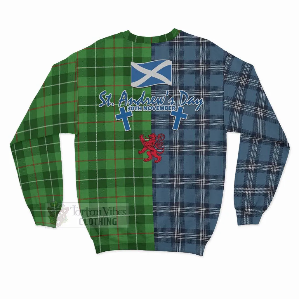 Boyle Tartan Sweatshirt Happy St. Andrew's Day Half Tartan Style