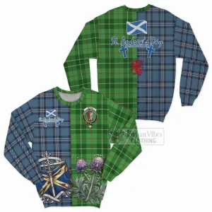 Boyle Tartan Sweatshirt Happy St. Andrew's Day Half Tartan Style