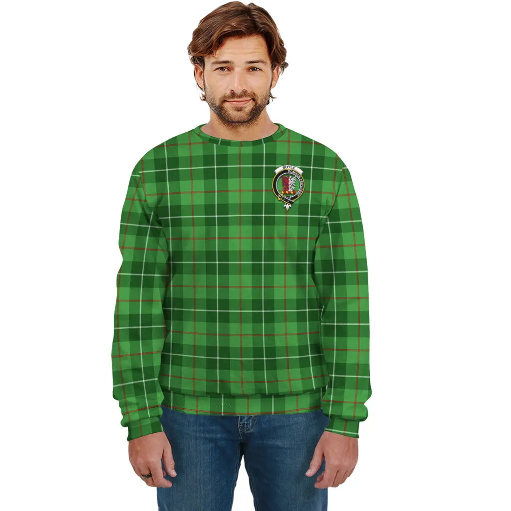 Boyle Tartan Sweatshirt with Family Crest