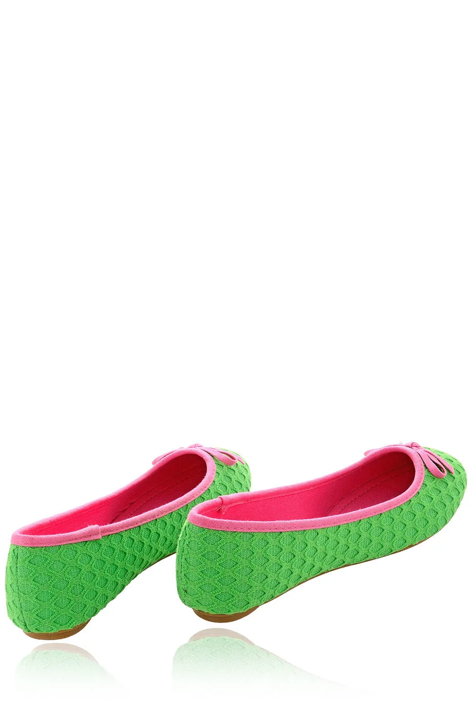 BRIGHT DUET Green Ballerinas