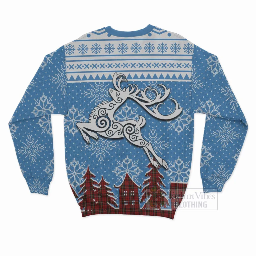 Brodie Clan Christmas Sweatshirt Celtic Reindeer Style