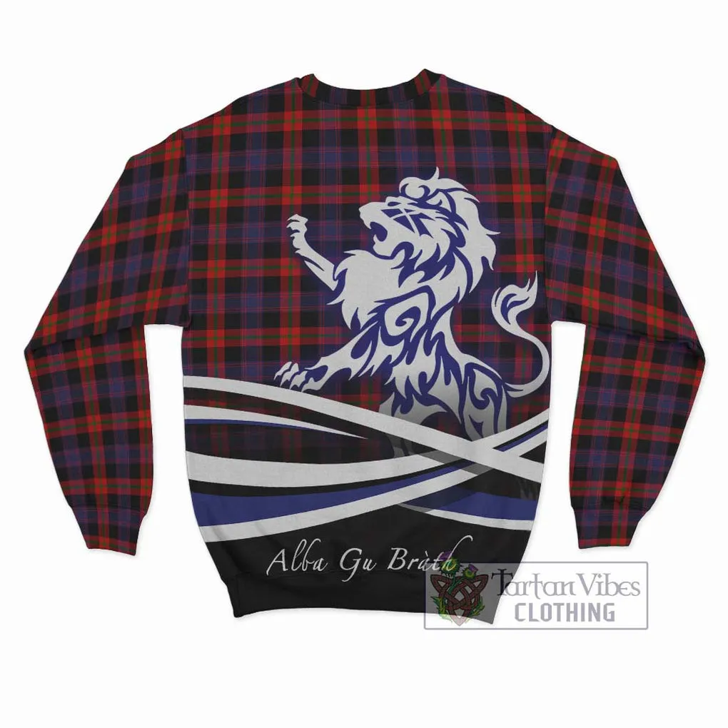 Brown (Broun) Tartan Sweatshirt with Alba Gu Brath Regal Lion Emblem