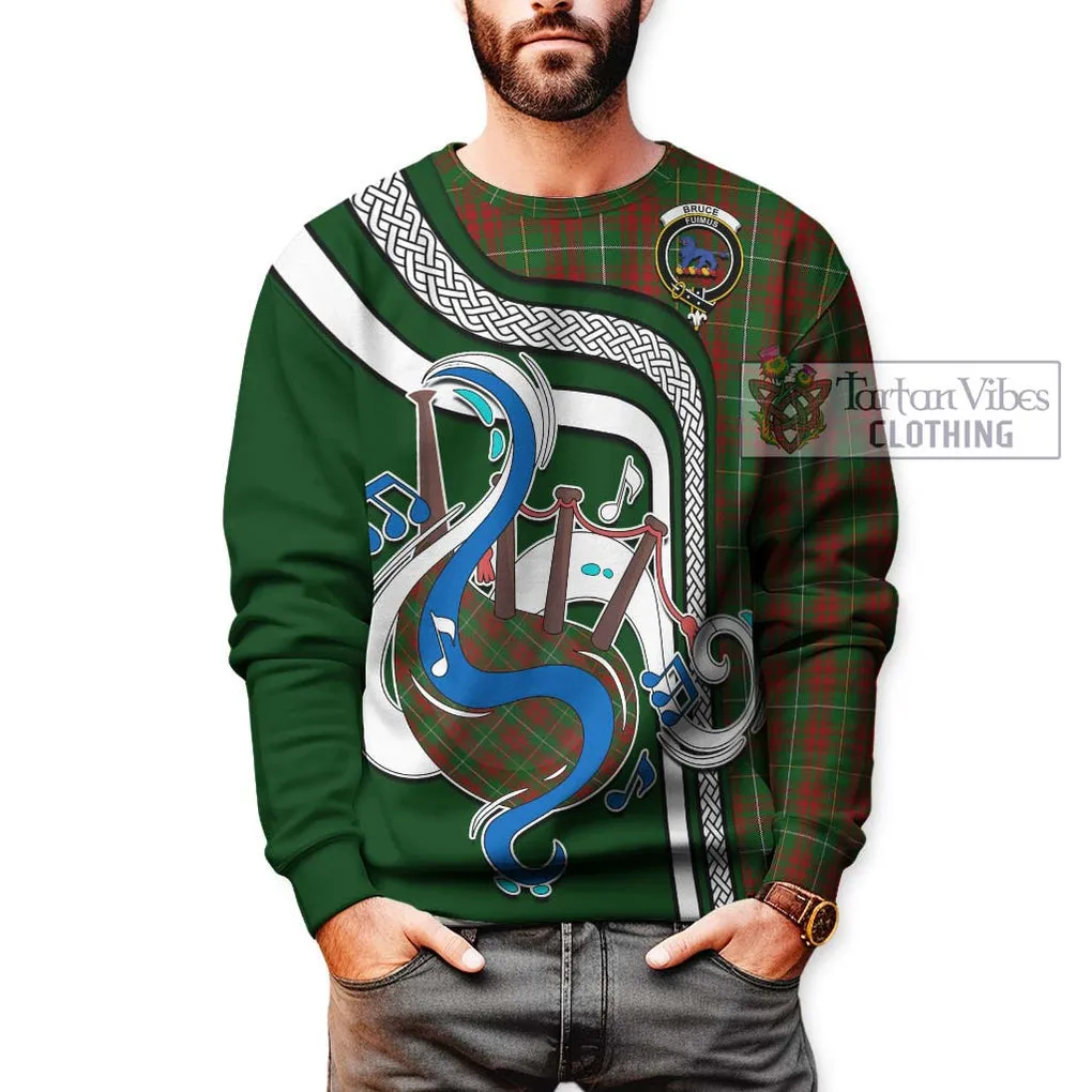 Bruce Hunting Tartan Sweatshirt with Epic Bagpipe Style