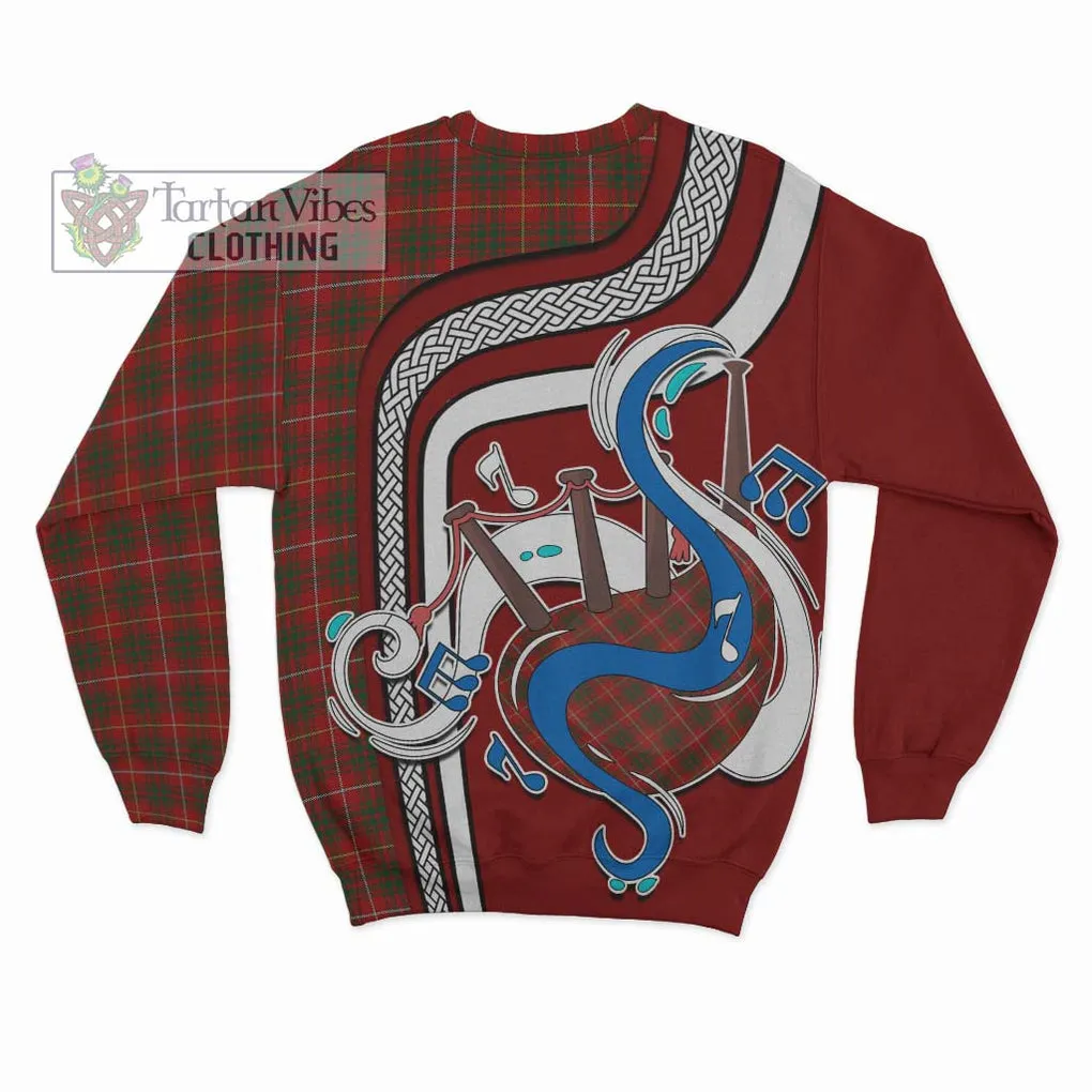 Bruce Tartan Sweatshirt with Epic Bagpipe Style