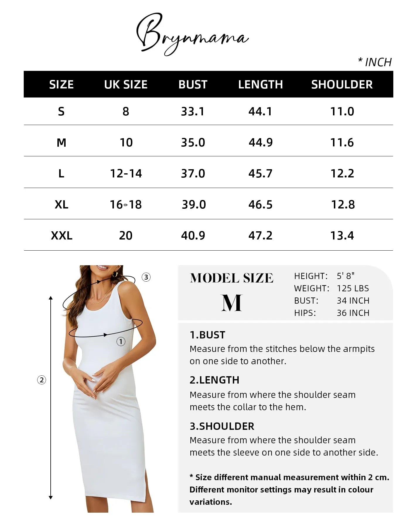 Brynmama 2 Pack Tank Maternity Dress Casual Sleeveless Side Split Pregnancy Long Dress Black/Grey