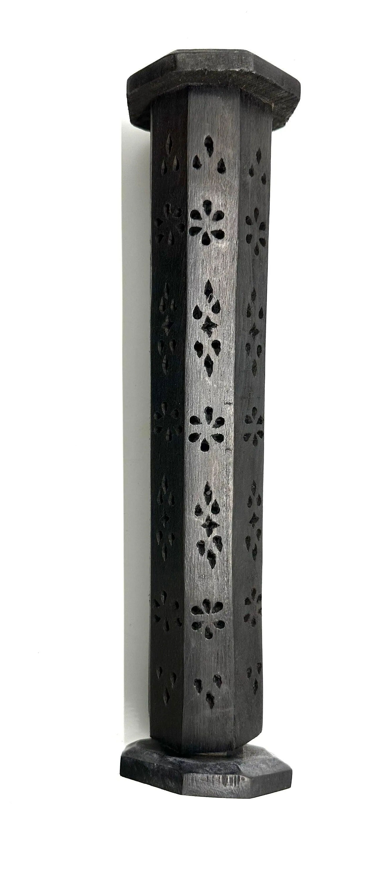 Burner: Standing Black Wooden Tower Burner