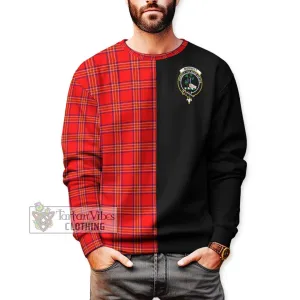 Burnett Modern Tartan Sweatshirt with Family Crest and Half Of Me Style