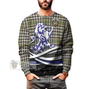 Burns Check Tartan Sweatshirt with Alba Gu Brath Regal Lion Emblem