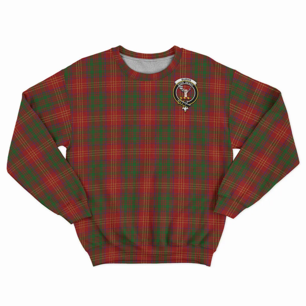 Burns Tartan Sweatshirt with Family Crest