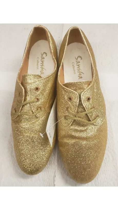 Cabaret -- Performance Salsa Shoe -- Gold Glitter