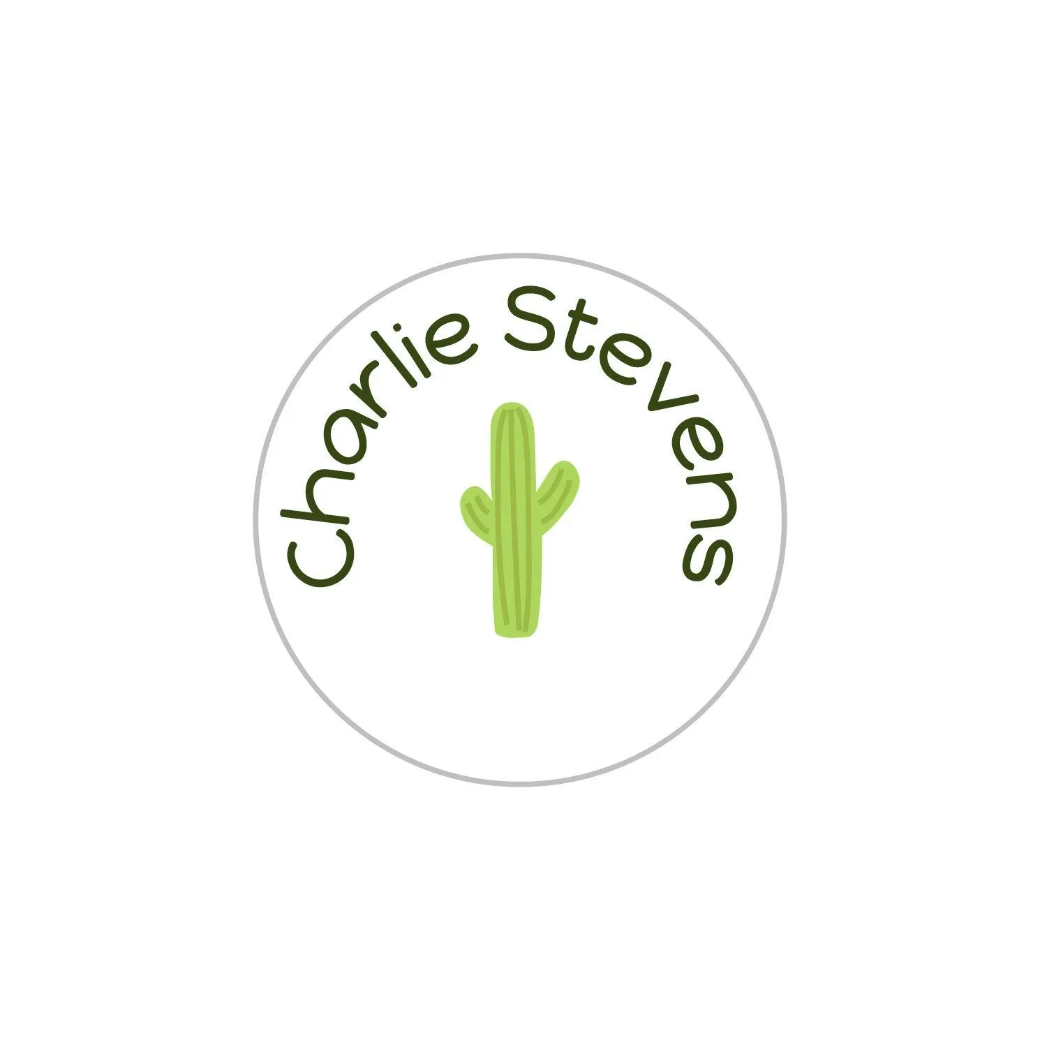 Cactus Iron-On Clothing Labels