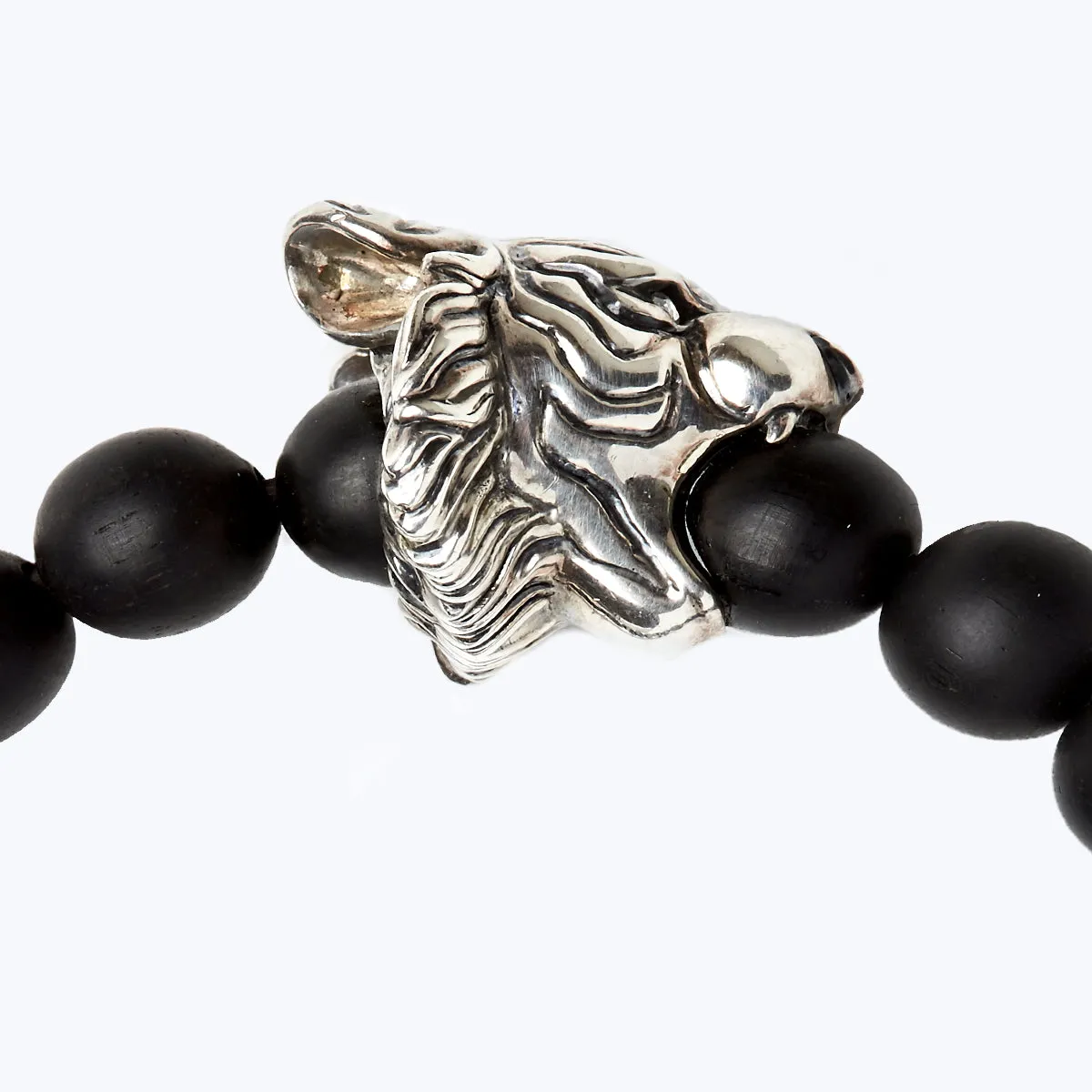 Chinese Zodiac Ebony Bead Bracelet - Year of the Tiger