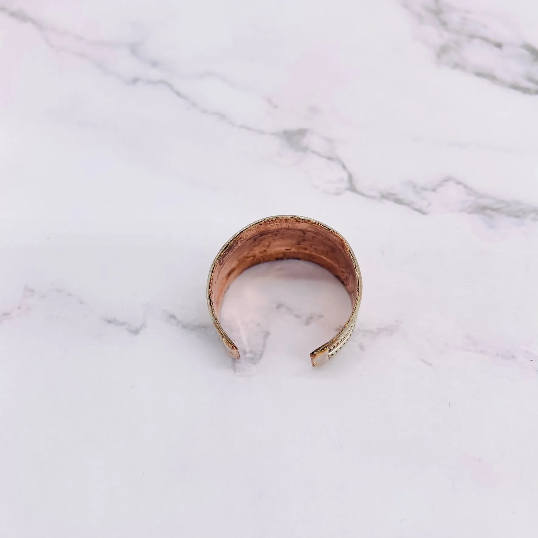 Copper Buddhist Ring, Handmade Jewelry, Bohemian Jewelry, Meditation Ring, Yoga Gift, Tibetan Jewelry, Hippie Style, Adjustable Ring