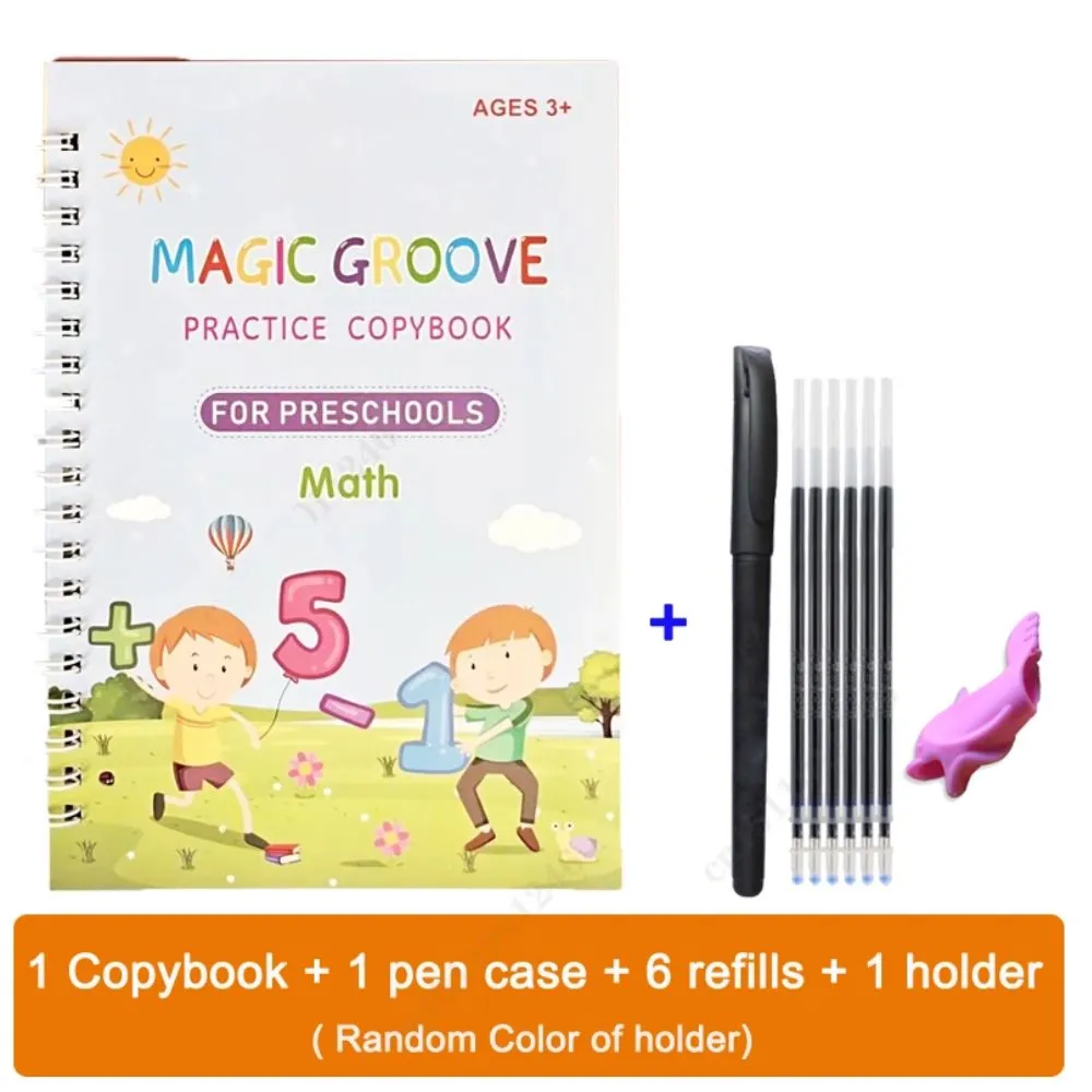 Copy Book Magic Practice Children's Book Reusable Free Wipe Children's Toys Writing Stickers English Copy Book Children's Character Practice Parent Child Education Suitable For Boys And Girls