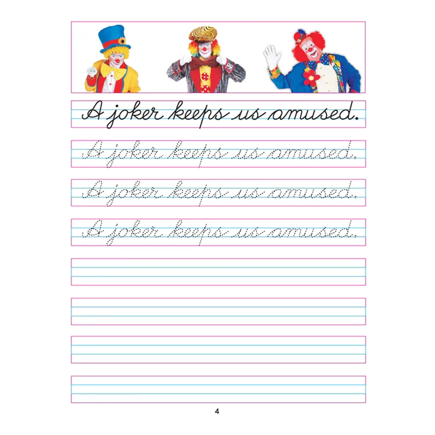 Cursive Writing Book (Sentences) Part 4