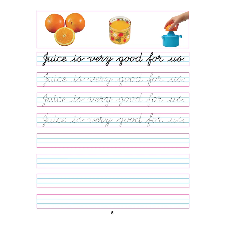 Cursive Writing Book (Sentences) Part 4