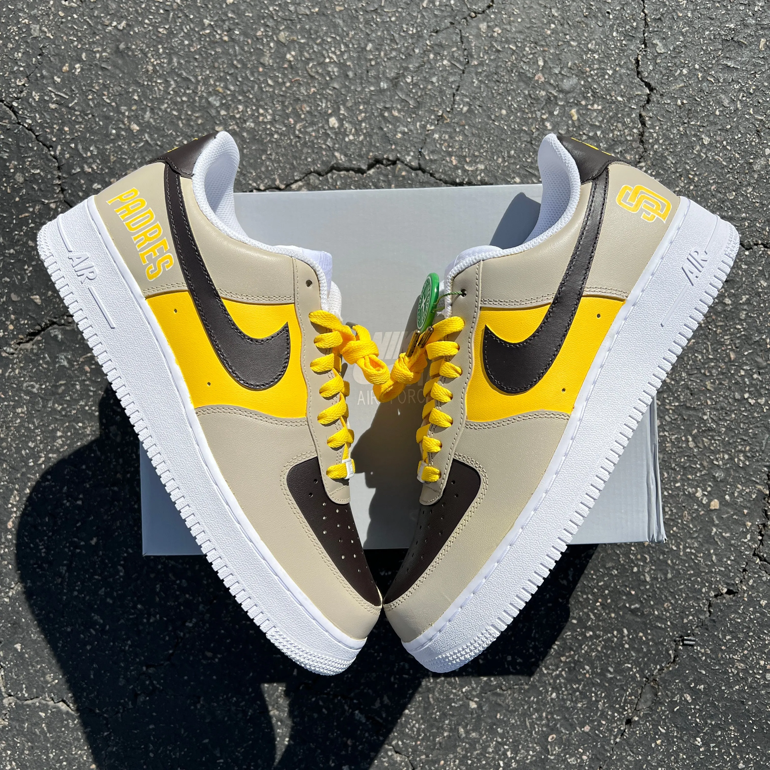 Custom Hand Painted San Diego Padres Nike Air Force 1