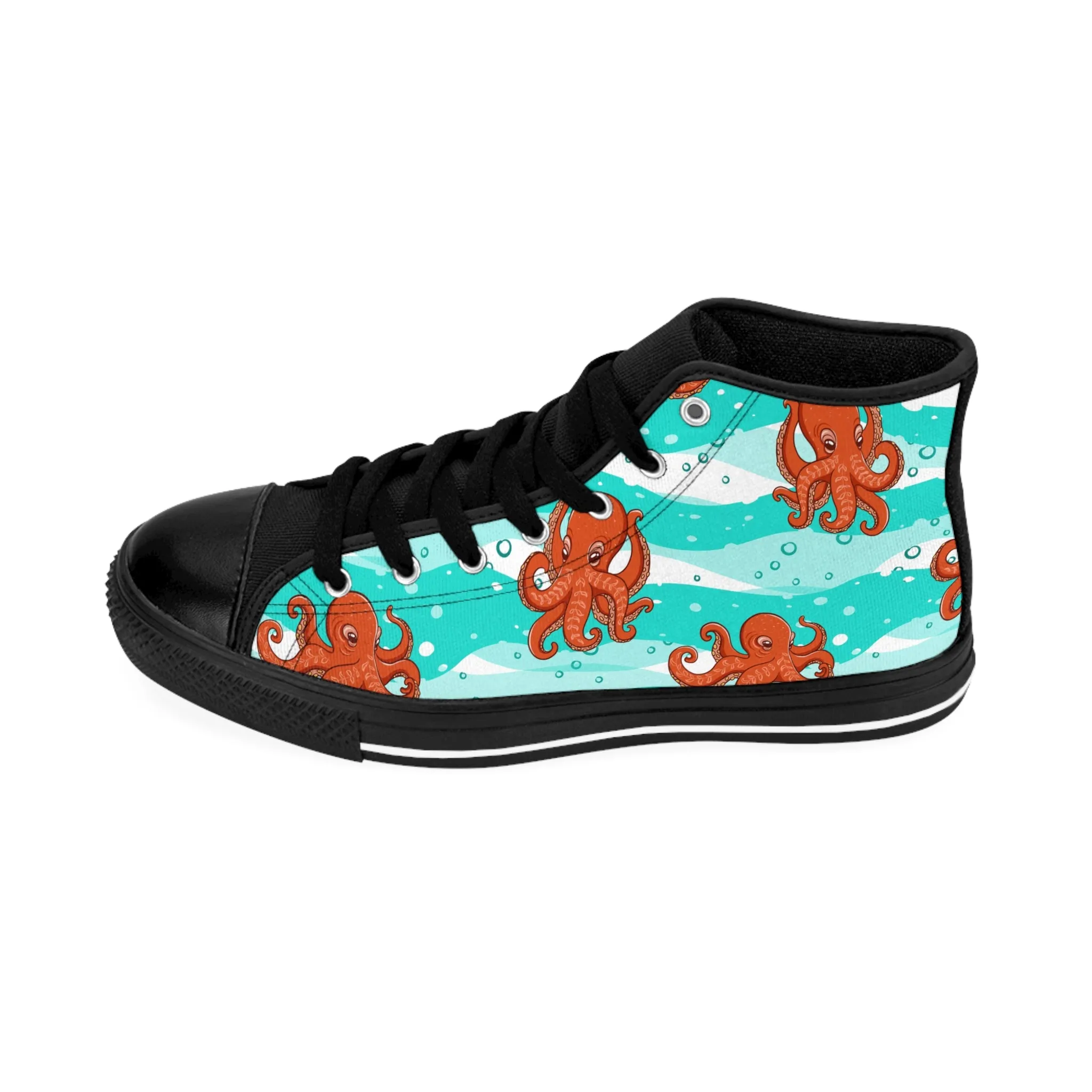 Cute Orange Octopus Women's Classic Sneakers