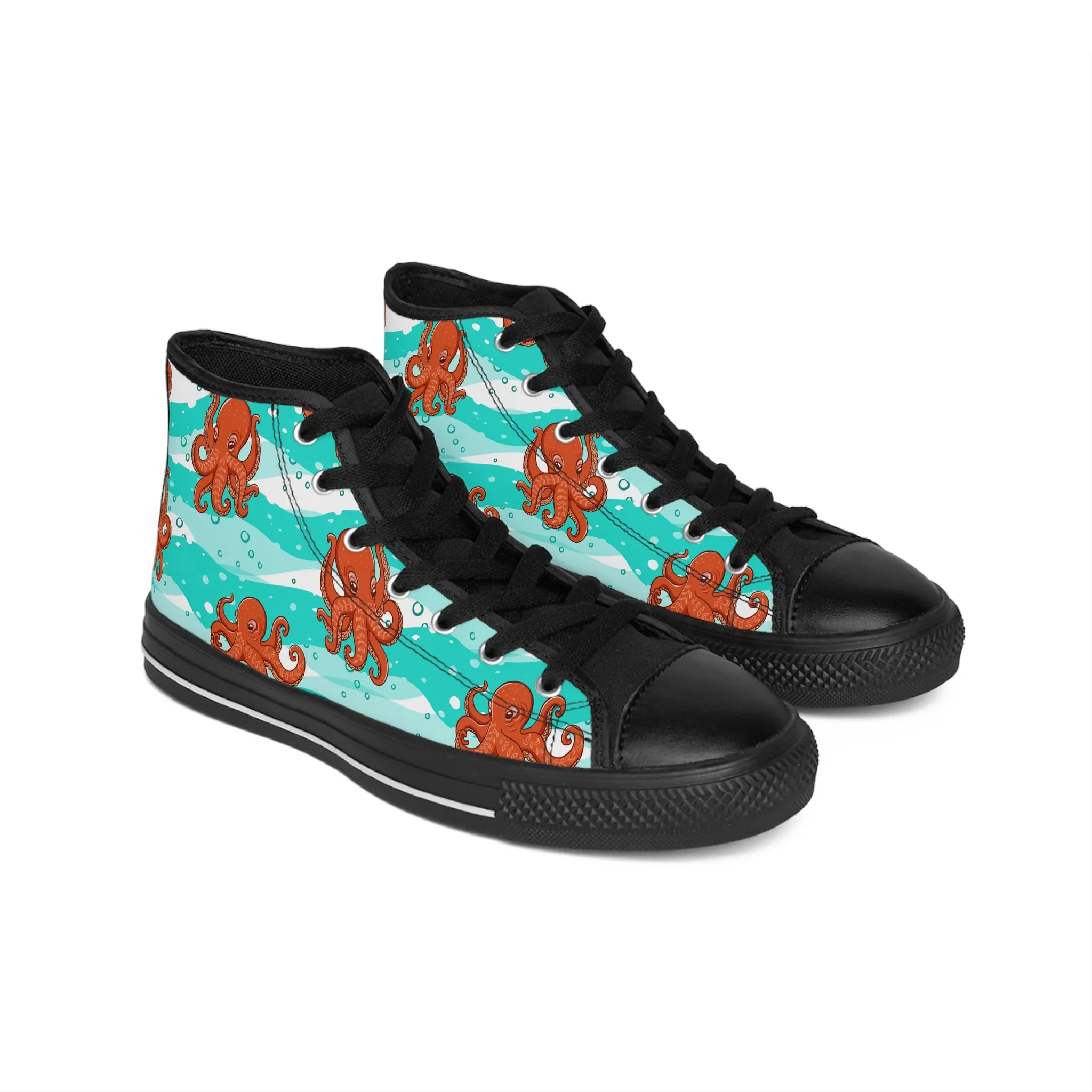 Cute Orange Octopus Women's Classic Sneakers