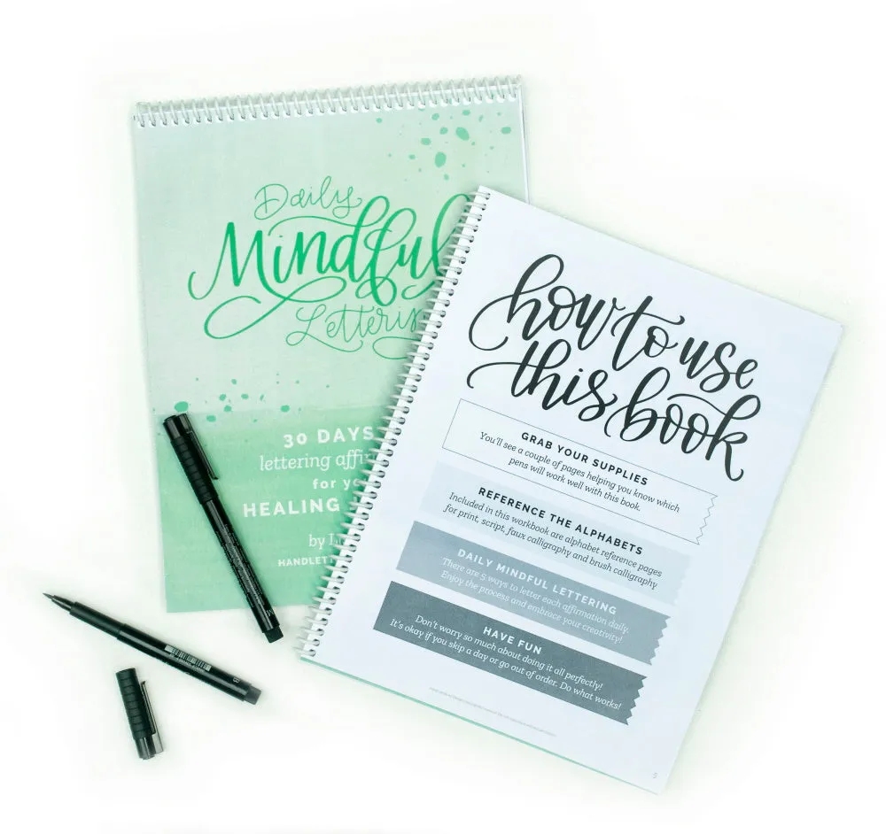 Daily Mindful Lettering Kit: Healing Journey