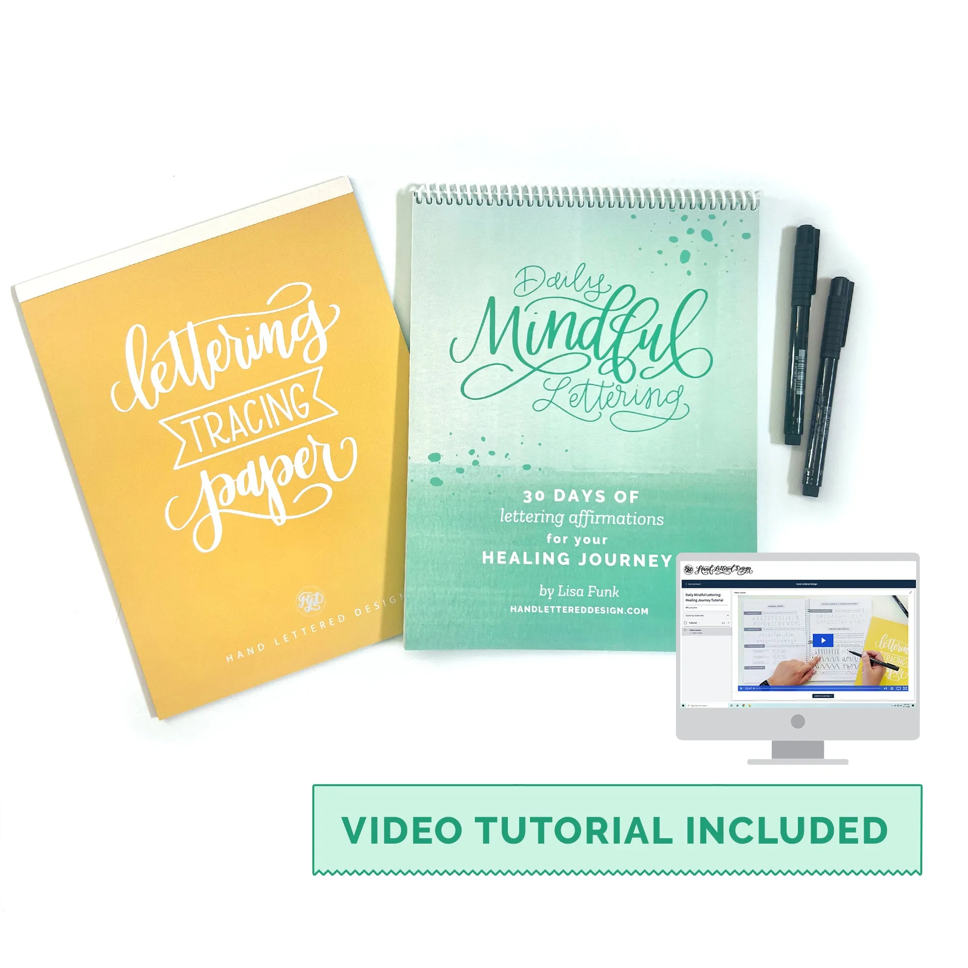 Daily Mindful Lettering Kit: Healing Journey