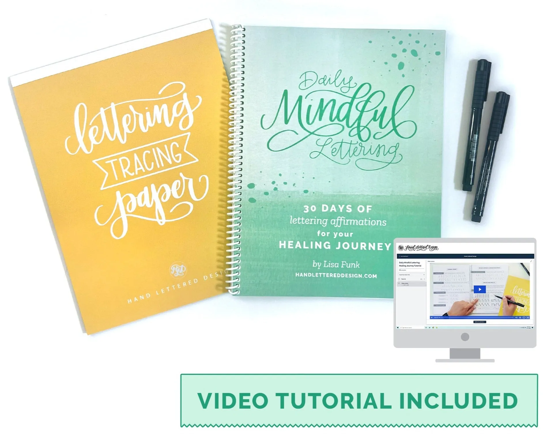 Daily Mindful Lettering Kit: Healing Journey