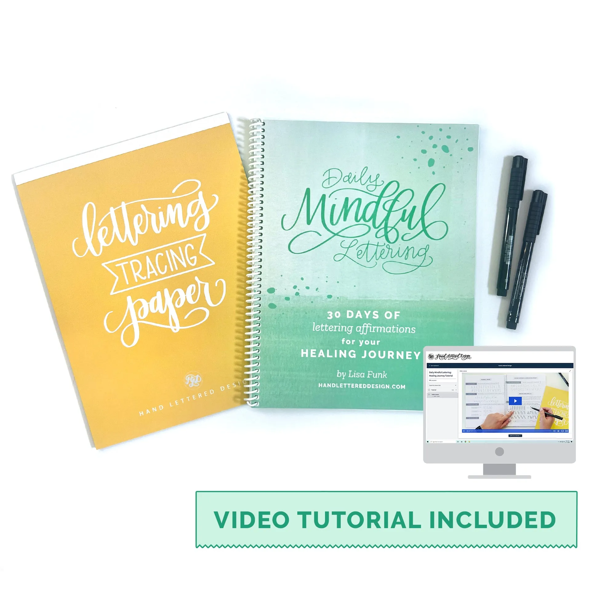 Daily Mindful Lettering Kit: Healing Journey