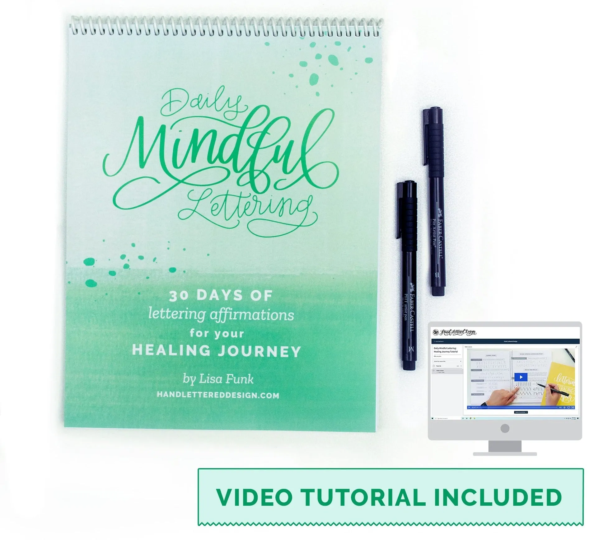 Daily Mindful Lettering Kit: Healing Journey