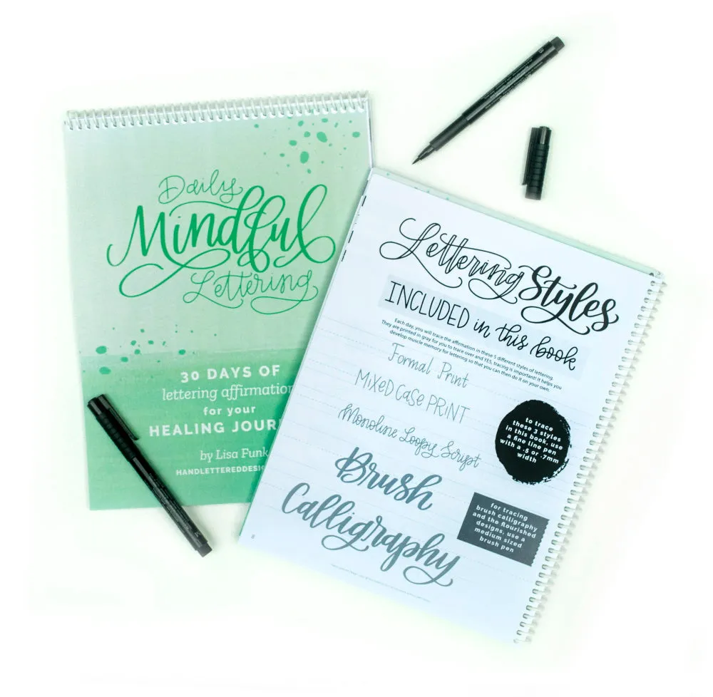 Daily Mindful Lettering Kit: Healing Journey