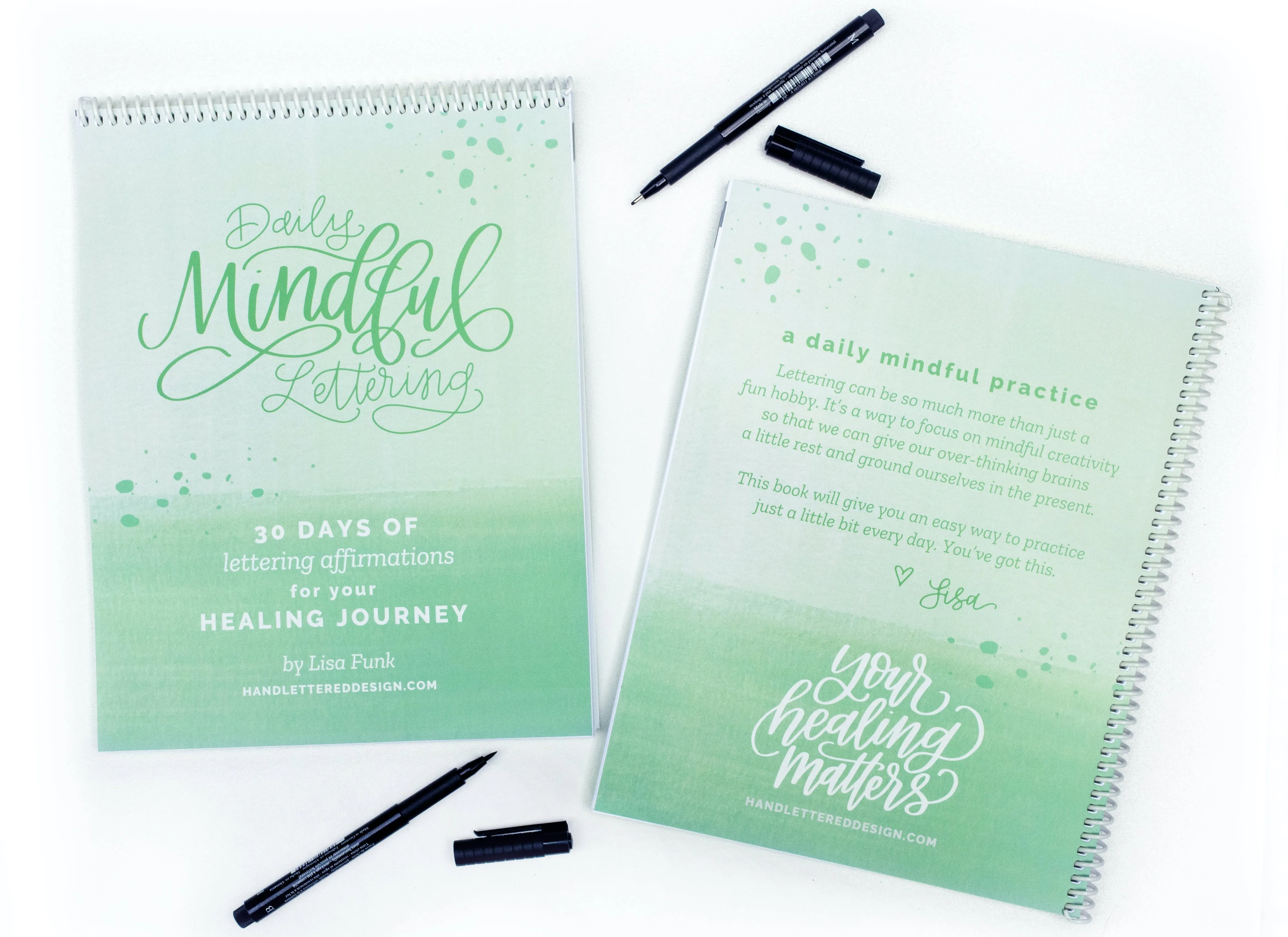 Daily Mindful Lettering Kit: Healing Journey