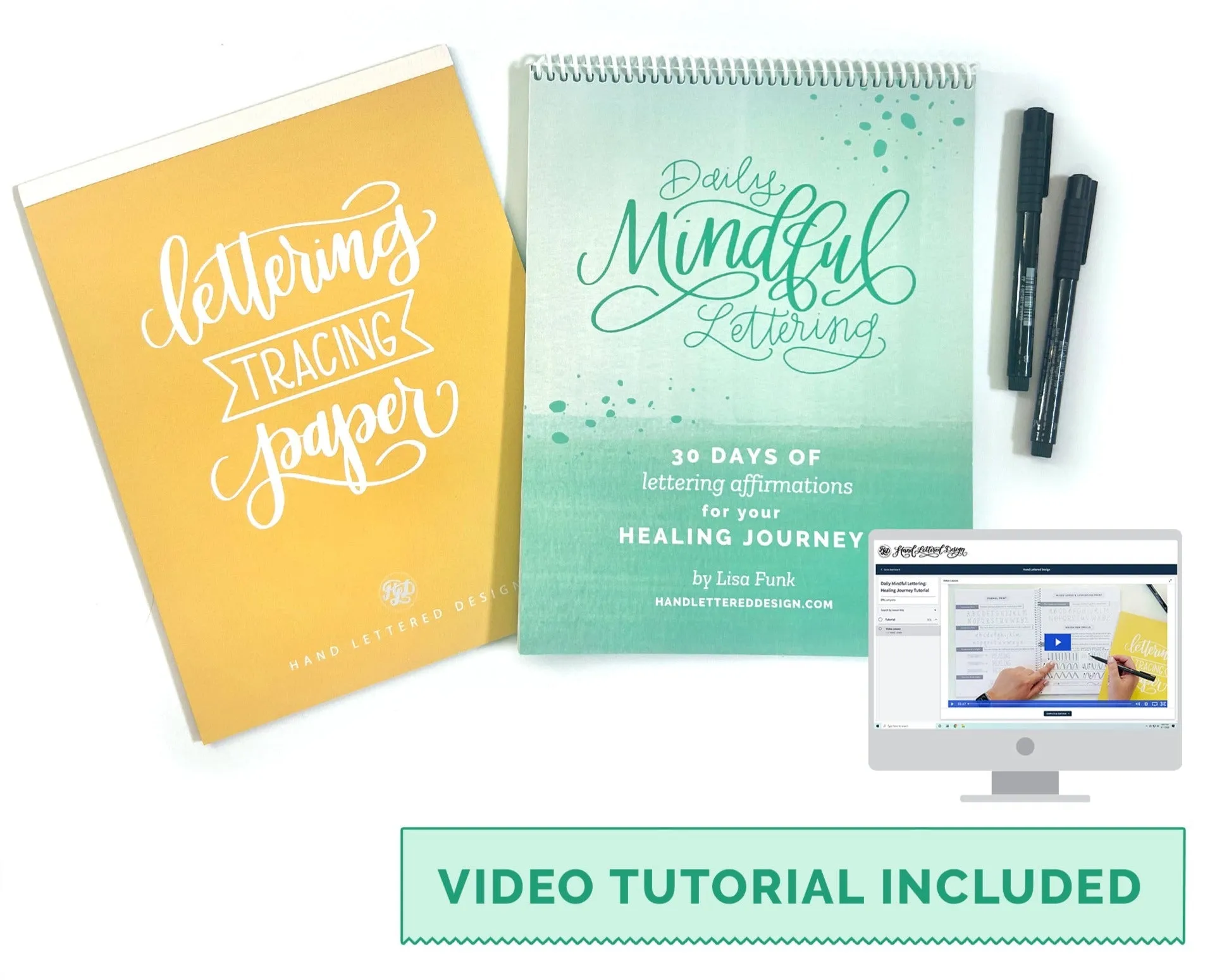 Daily Mindful Lettering Kit: Healing Journey