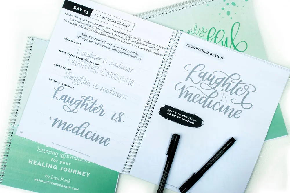 Daily Mindful Lettering Kit: Healing Journey