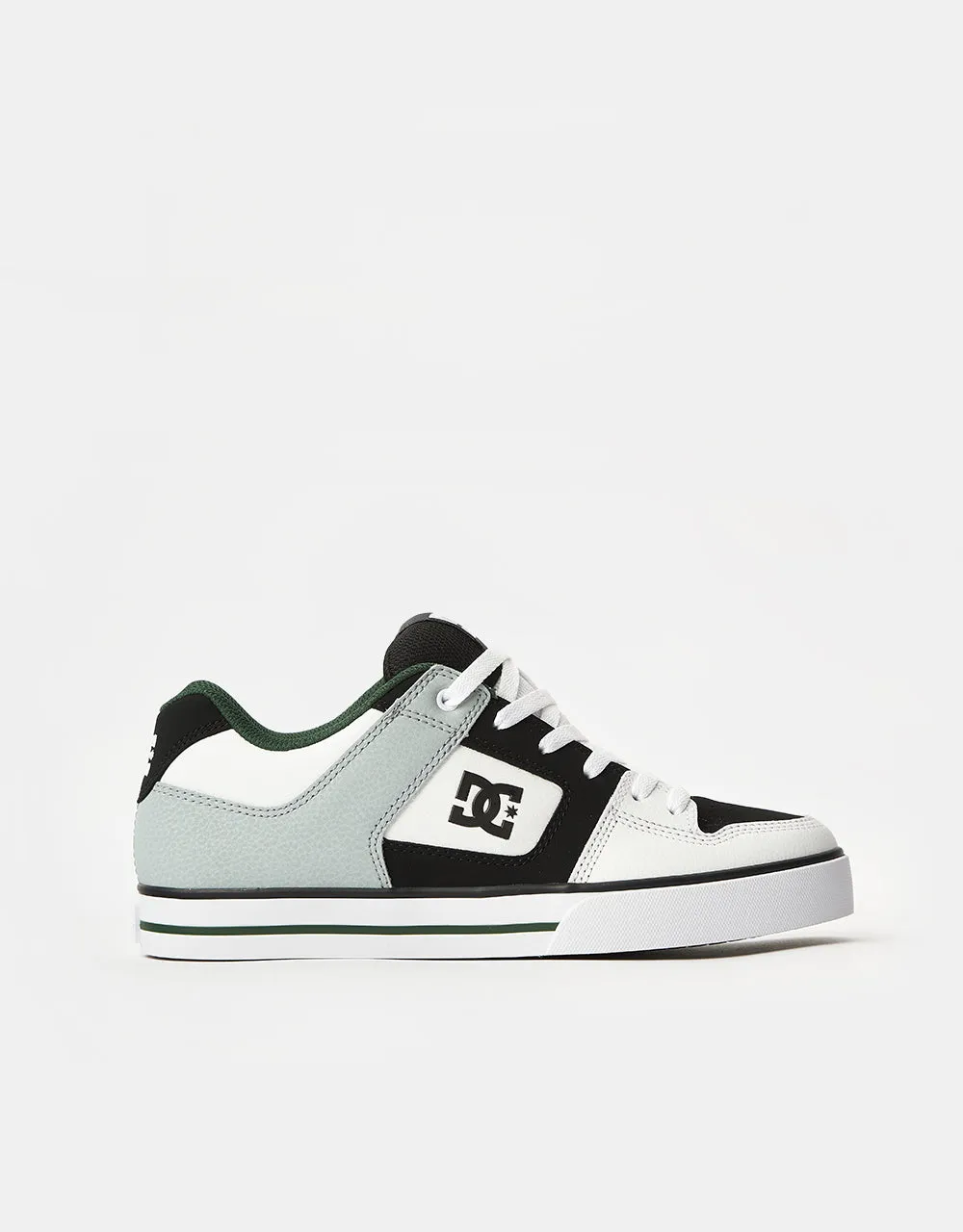 DC Pure Skate Shoes - White/Black/Green