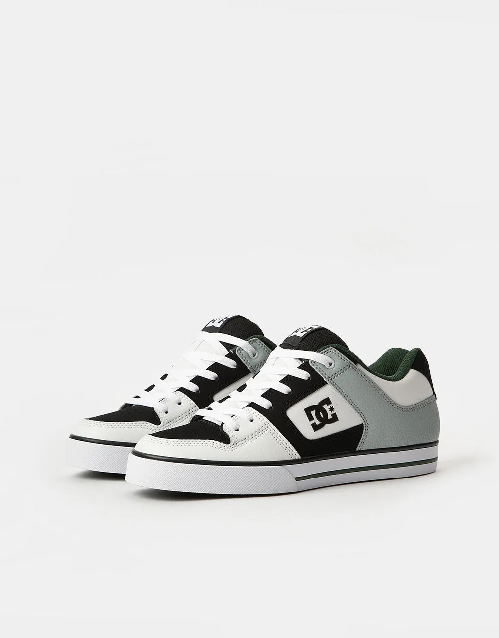 DC Pure Skate Shoes - White/Black/Green