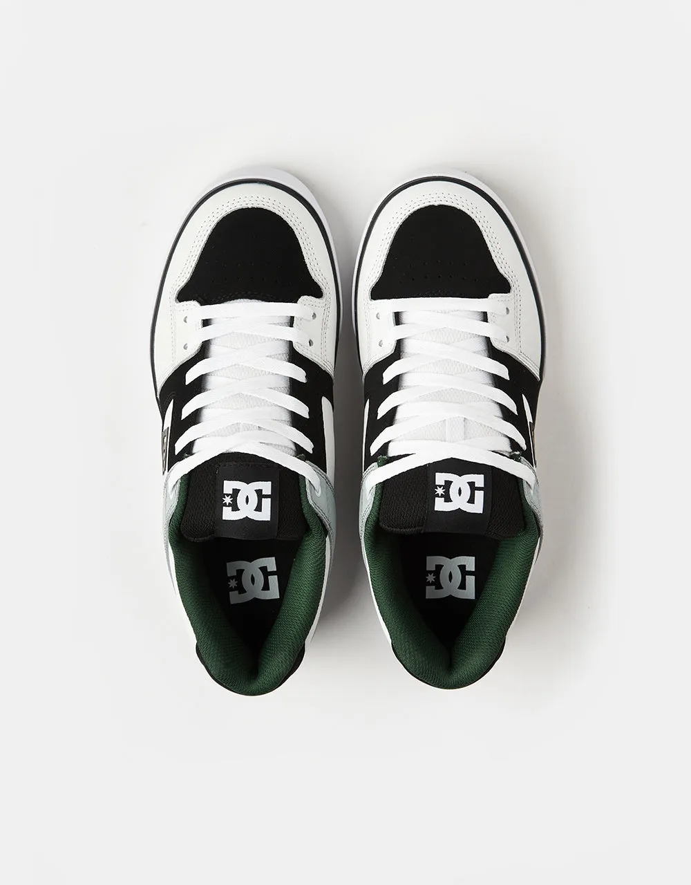 DC Pure Skate Shoes - White/Black/Green