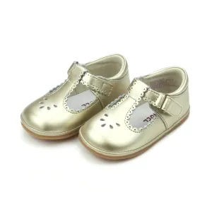 Dottie Scalloped T-Strap Mary Jane Baby - Gold