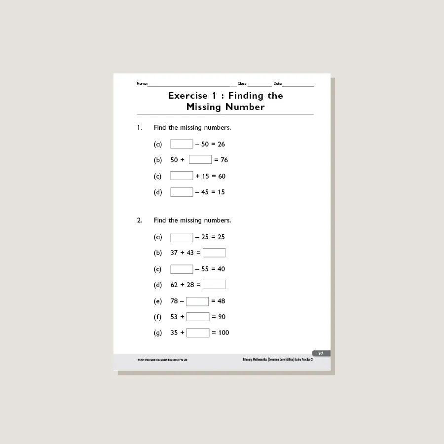 Extra Practice Common Core Edition Grade 2