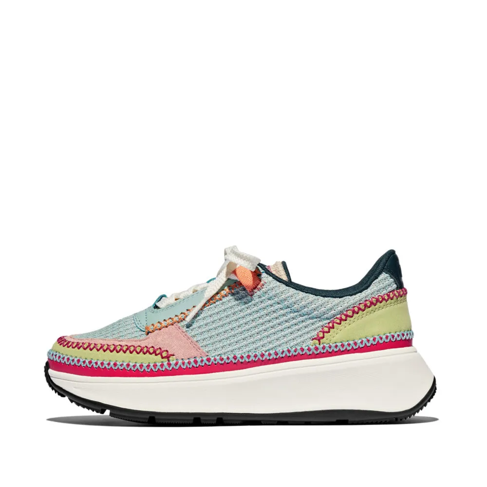 Fitflop F Mode Cross Stitch Material Mix Flatform Sneaker Tutti Fruitti Mix