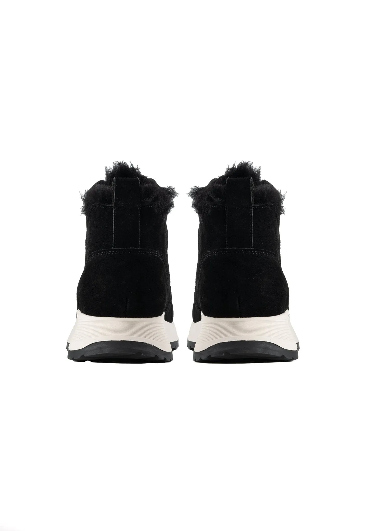 Flat Sole Winter Boots - Black