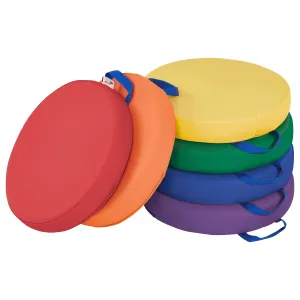 Floor Cushions, Round, Flexible Seating, 6-Piece