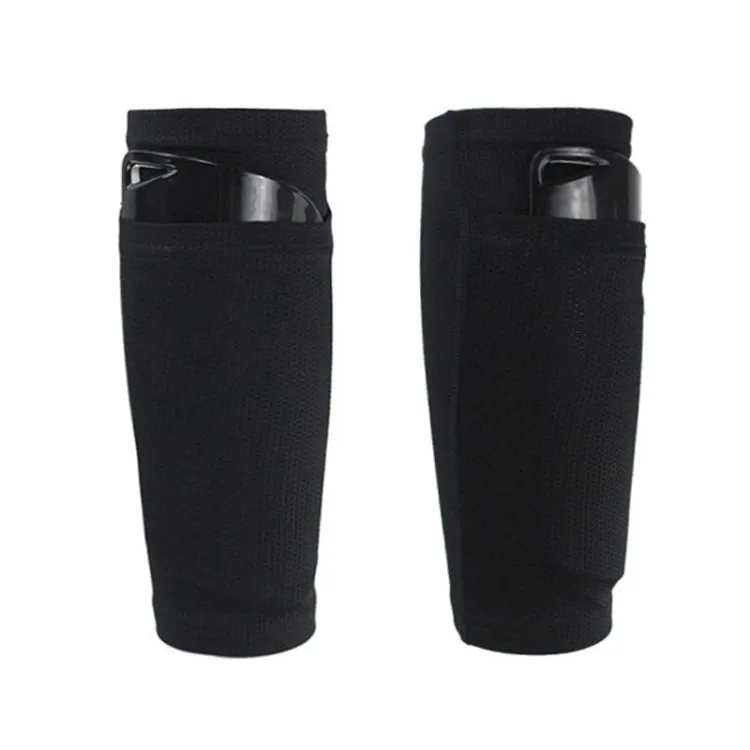 Football Shin Pads Reinforced Shin Pads Sports Calf Pads(Black L)