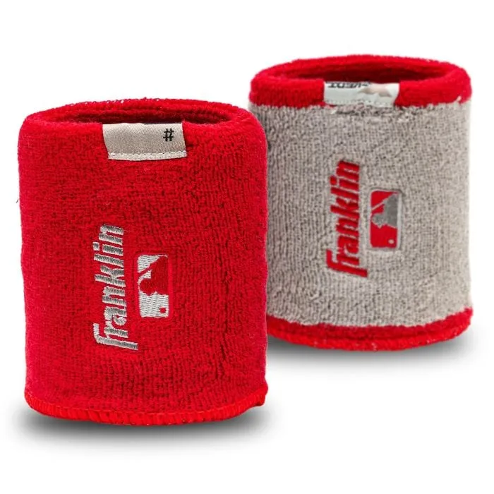 Franklin MLB X-Vent Reversible Wristbands 4"