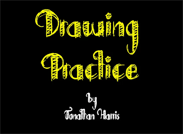 Free Drawing Practice Font