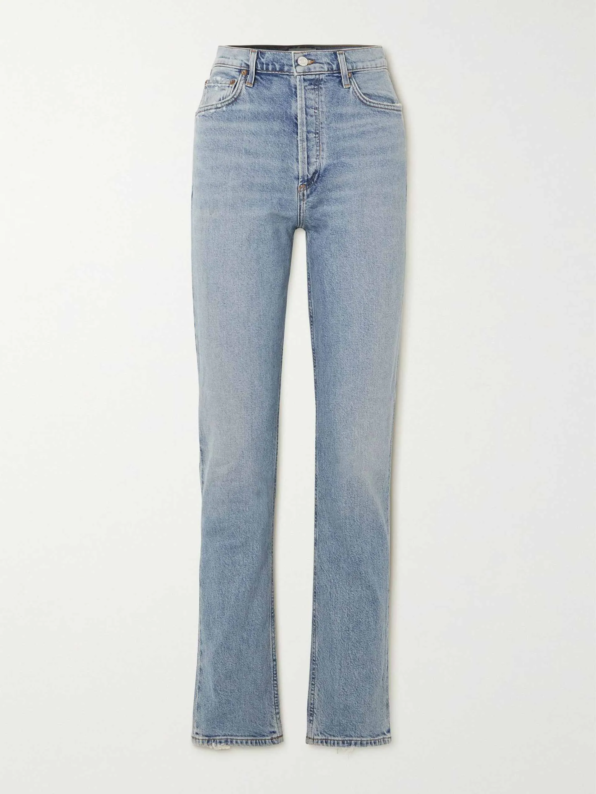 Freya high-rise slim-leg stretch organic jeans