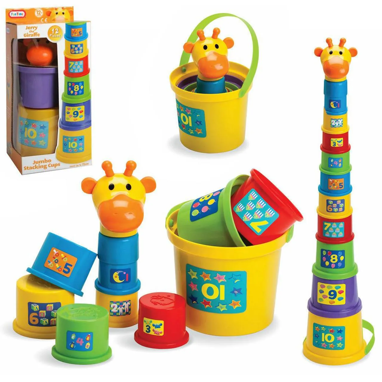 Gerry the Giraffe Shape Sorting Jumbo Stacking Cups