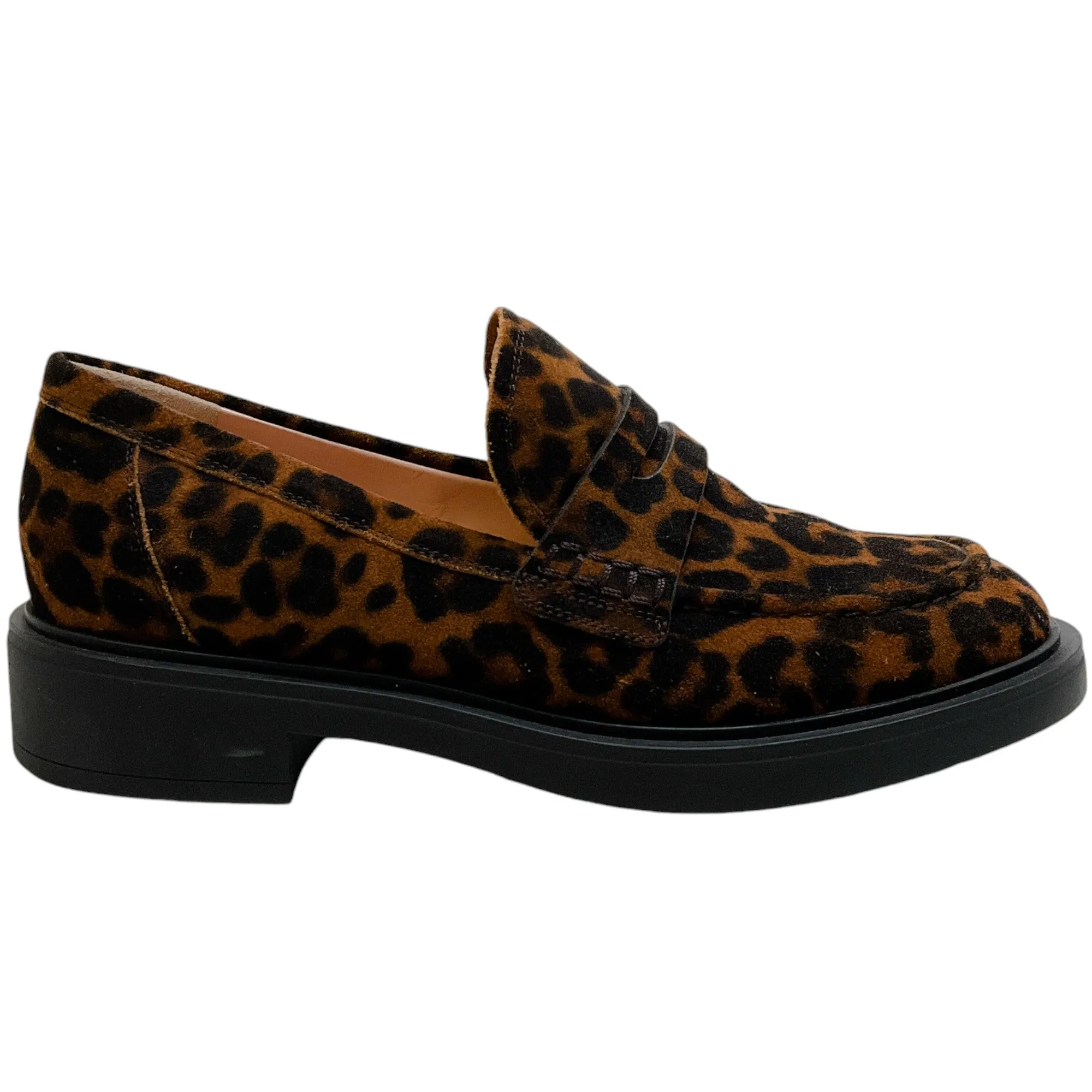 Gianvito Rossi Leopard Suede Harris Loafers